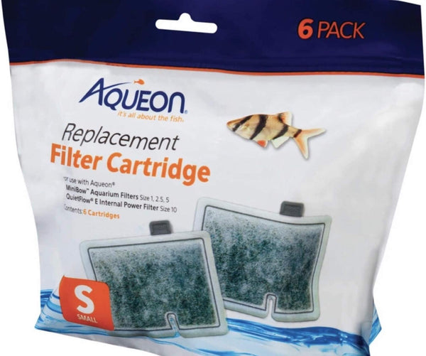 Aqueon Filter Cartridge Small - 6 Pk Aquarium Filter Cartridge - 6 Count