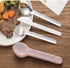 Travel Cutlery Set with Case Portable Silverware Utensils, Reusable Flatware Set for Camping Picnic Hiking Office (Pink)
