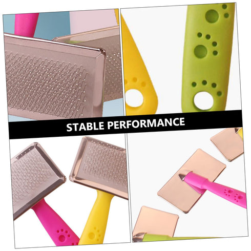 Mipcase 3pcs Pet Comb Hair Remover Tool, Dog Slicker Brush, Self Cleaning Grooming Combs for Pet Hair