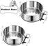 Dog Kennel Bowls for Crates, No Spill 2 Pack Hanging Food Water Bowls, Stainless Steel Pet Dish Feeder for Cats and Dogs