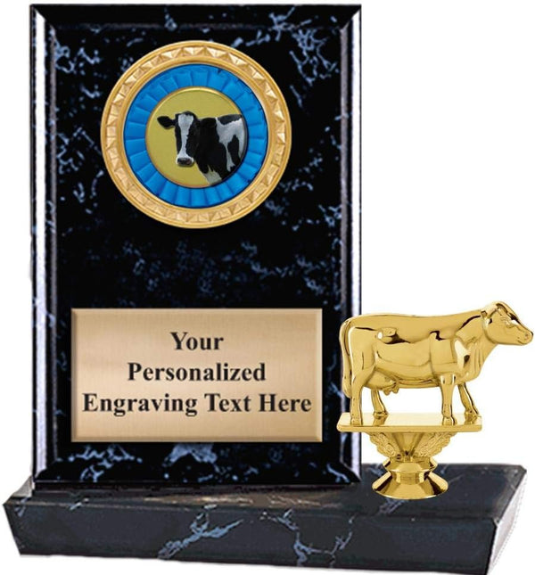 Crown Awards 6"X6" Cow Dairy Plaque Award, Cows Dairy Trophy with Custom