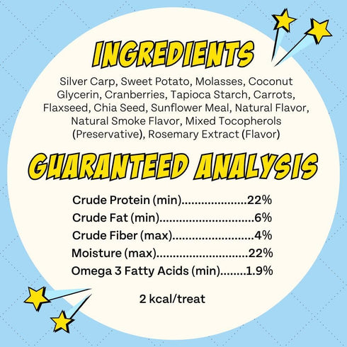 4 Pack Chippin Soft Dog Training Treats, Mini Bite Size Fish & Sweet Potato Dog Treats, Healthy Low Calorie Training