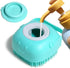 Dog Bath Brush, Pet Massage Shampoo Dispenser, Soft Silicone Rubber Bristle Brush for Dogs and Cats Shower Grooming