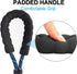 Short Dog Leash - 18 Inch Rope Traffic Lead with Padded Handle, 1/2” Strong Nylon Tab for Medium Large Dogs (Blue-1.5