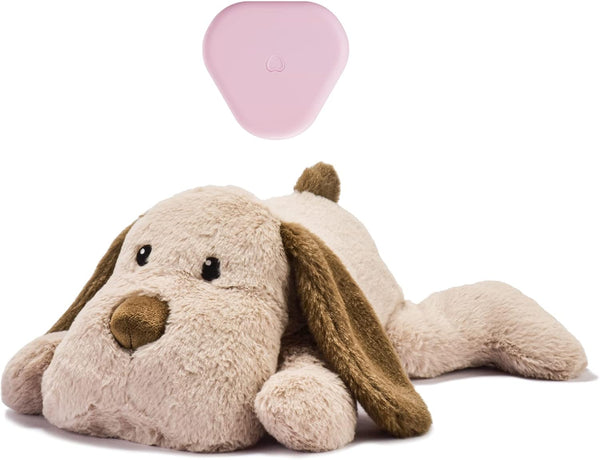 Puppy Heartbeat Toy for Anxiety Relief, Behavioral Aid Toy for Puppies, Sleep Aid Separation Anxiety Soother, Brown