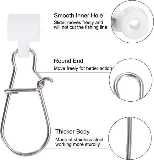 PATIKIL Fishing Line Sinker Slide, Duo Lock Snap Sinker Slider Weight Connector for Saltwater Fishing
