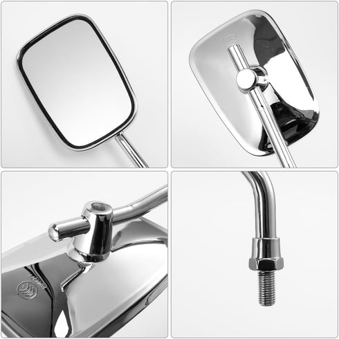 Rectangular Bike Mirror, Aluminum Alloy Cycling Reflector, Wide Angle Tricycle Quad Motorcycle Rearview Mirror