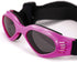 Dog Goggles Sunglasses for Large & Middle Dogs, UV Protective Foldable Eyewear, Adjustable Waterproof (Pink)