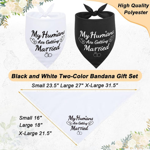 Wedding Dog Bandanas, My Humans are Getting Married, Dog Engagement Wedding Party Photo Prop Bandana, Small