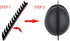 Punk Rubber Mohawk Warhawk Wig Accessory, Stick On Helmet for Ski Skate Bike Biker (Sharkfin - Red)