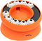 Interactive Cat Slow Feeder Bowl, Cat Treat Puzzle Feeder for Healthy Weight - 8.27 x 8.27 x 4.76 inches (Orange)