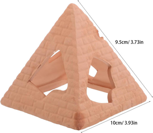 Cabilock Aquarium Breeding Cave and Fish Shrimp Hideout Ceramic Pyramid Shelter Fish Tank Decoration for Stress