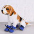 Fdit 4Pcs Dog Shoes Protectors with Elastic Fastening Band Set, Anti-Slip Sole Pet Dog Shoes Boots, Soft Cotton Padded