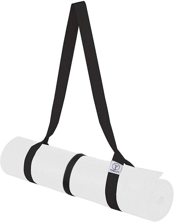YOGAER Adjustable Yoga Mat Carrier Strap, Thick Sling for Carrying Large Mats and Stretching Band