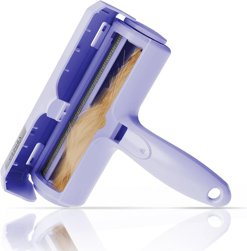 ORDORA Pet Hair Remover for Couch, Reusable Dog Hair Roller, Self-Cleaning, No Adhesive or Sticky Tape Needed (Violet)