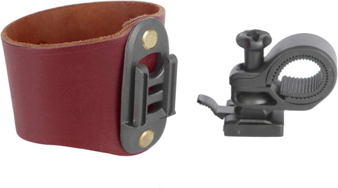 Tourbon Leather Bike Beverage Holder, Small Bicycle Water Bottle Cup Holder, Brown