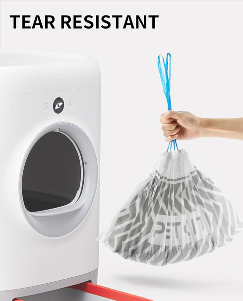 Bags-5 PETKIT PuraX PuraMax Replaced Waste Rolls, Portable Cat Litter Waste Receptacles Bags for Self-Cleaning Cat