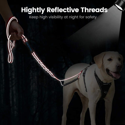 IOKHEIRA 6Ft/4Ft Dog Leash Rope for Large Dogs, Heavy Duty with Padded Handle and Reflective Threads
