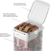 3.5 Buddeez Pet Treat Container for Dogs and Cats - Quart Flip Top Storage Bin - Bites And Bones Design - Airtight Food