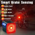 6 IPX6 LED Bike Brake Tail Light with USB-C Recharge, Digital Battery Indicator, Automatic Brake Detection, Motion