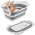 ddLUCK Multi-Functional Collapsible Dog Bathtub with Drainage Hole, Portable Foldable Small Pets