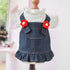 Pet Dress - Sweet Flower Small Dog Skirt, Tutu Clothing for Puppies and Cats for Spring Summer (Blue, M)