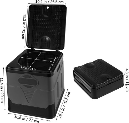 Cabilock Compact Folding Toilet for Travel - Portable Outdoor Potty