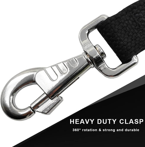 8ft Double Handle Traffic Dog Leash, Heavy Duty Tactical Dog Leash, Thick Nylon Dog Training Leash with 2 Traffic Control Handle for Medium Large Breed Dogs