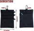 Golf Valuables Pouch, Zipper Golf Ball Bag with 4 Pockets for Accessories, Great Gift for Golfers