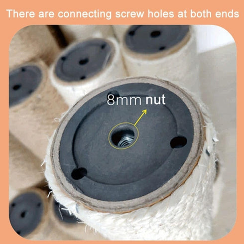 2 Pcs Cat Scratching Post Replacement Parts, Cat Tree Refill Pole for Cat Towers and Climbing Frames