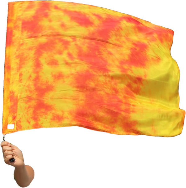 Winged Sirenny 32" Flowy Spinning Silk Flag Poi, Church Praise Prophetic Worship
