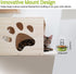 Elevated Cat Bowls, Wall Mounted Stainless Steel Food Dish, Nonslip No Spill Pet Feeding Bowls (2 Packs, Green)