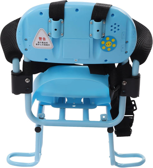 CNCEST Rear Child Bike Seat Attachment with Nonslip Handrails & Seat Cushion, Upthehill Full Fence Rear Mount Baby