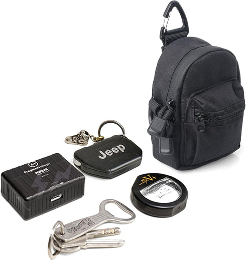 WYNEX Tactical Compact EDC Pouch - Utility Zipper Pocket Organizer for Men, Mini Coin Purse Keychain Wallet