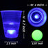 Six Senses Media The Dark Beer Pong Set, LED Beer Pong Cups and Glow-in-The-Dark Balls, 22 Set