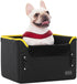 PETSFIT Portable Small Dog Car Seat with Patent Safe Buckles and Clip-On Leash, Suitable for Pets Up to 25lbs (Black)