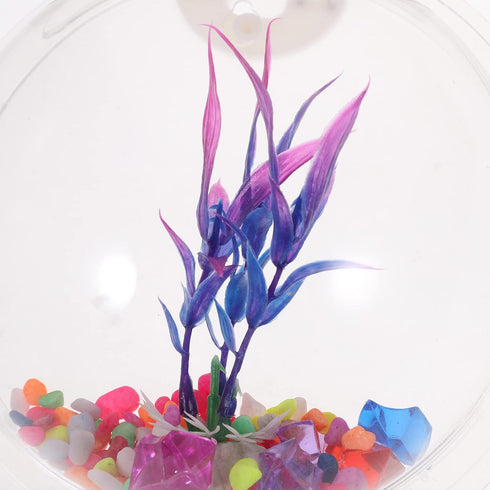 Alipis Round Glass Vase, Wall Mounted Acrylic Fish Bowl, Clear Glass Vases for Betta Fish Tank or Terrarium