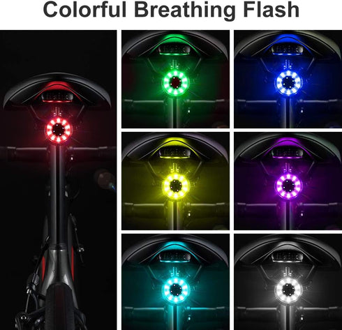 ROCKBROS Rechargeable Bike Tail Light, Waterproof Rear Light for Biking