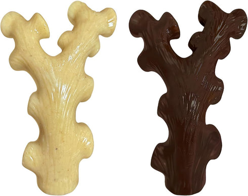 2 Pack Dog Chew Toys for Aggressive Chewers, Tough Indestructible Dog Bones for Medium/Large Breeds