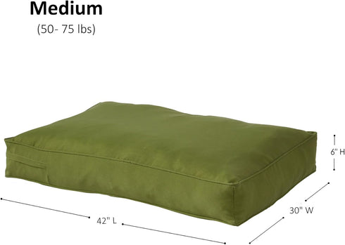 Casey Medium Indoor/Outdoor Pillow Style Dog Bed, 42 x 30 in., Hunter