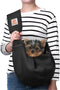 Tomkas Small Dog Sling Carrier - Zipper Pocket & Adjustable Strap &