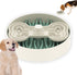 Slow Feeder Dog Bowls for Large Breeds, Detachable Design with 4 Feeding Modes, Dishwasher Safe, Green
