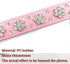 Rhinestone Flower Dog Collar, Sparkling Leather for Small and Medium Dogs (Pink, XS)