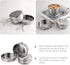 Set 4pcs Backpacking Stainless Steel Cookware Kit Camping Pot Pan Outdoor Cooking Mess Kit with Foldable Handles Easy