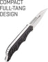 SOG Instinct Small Fixed Blade Knife - EDC Neck Boot Knife, 2.3 Inch Full Tang Blade with Sheath and Clip, Black