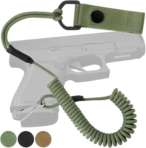 TECEUM Tactical Pistol Lanyard - 3+ Colors, Equipment Accessories for Military, Police, Security, Personal Use