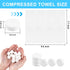 MEQHUO 220 Pcs Compressed Towels for Face, Mini Portable Compressed Towel Tablets, Disposable Washcloths for Travel