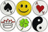 10 Lot of Golf Ball Markers Assorted Patterns - Soft Enamel Technique