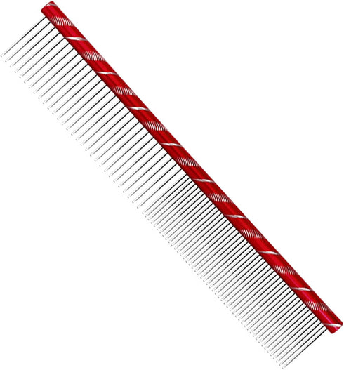 Dog Comb By MEKBOK - Grooming Tool for Medium to Thick Coats - 8 Inch Length with Rounded Spine for Cats and Dogs