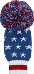 Scott Edward Knitted Golf Head Covers 4PCS, Handmade Fit for Driver and Fairway Woods with Long Neck Pom Pom